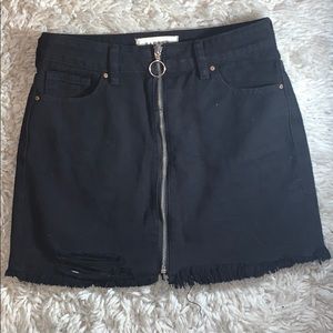 Black jean skirt